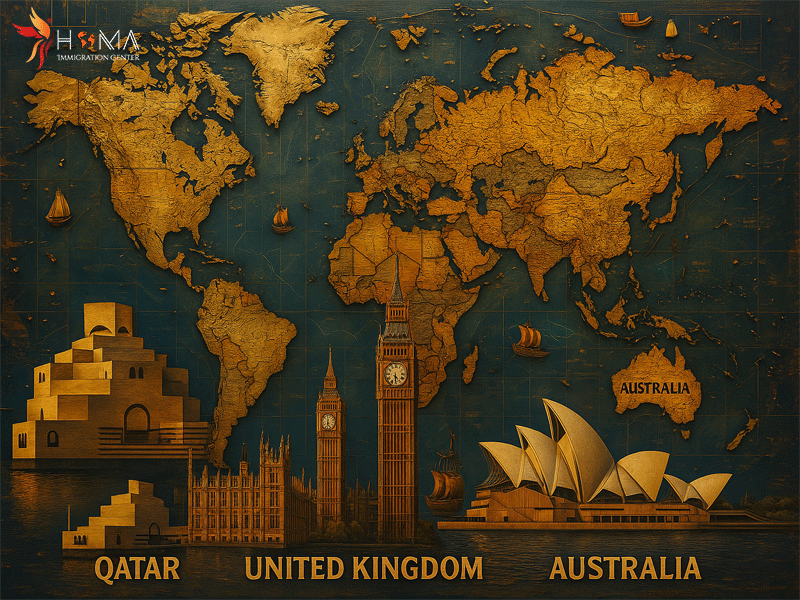 مقایسه-ویزاهای-کاری-قطر،-انگلستان-و-استرالیا