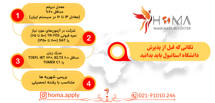 پذیرش دانشگاه استانبول